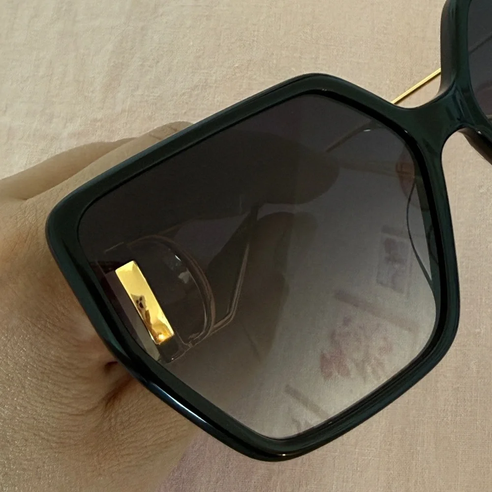 Dior Oversized Square Women's Sunglasses - Black Frame with Gradient Lenses